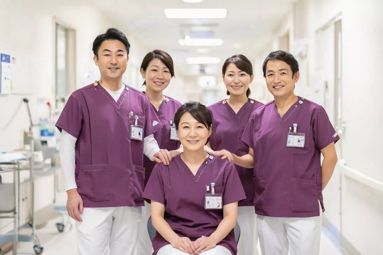 スタッフの笑顔の集合写真